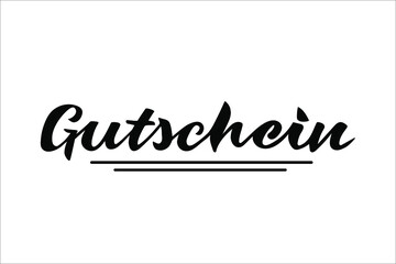 Gutschein voucher in german language handwritten vector