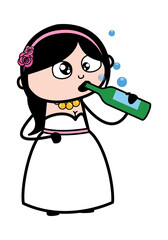 Drunk Cartoon Bride
