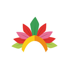 brazil garotas crown flat style icon vector design