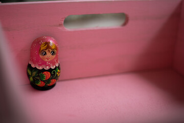 Matroshka in pink color