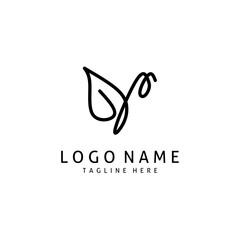 Fototapeta premium Illustration vector graphic of butterfly logo icon. Butterfly and leaf combination logo. Creative logo. Suitable for company logos, etc.