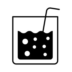 whiskey cup drink line style icon