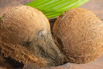 coconut on a wooden background