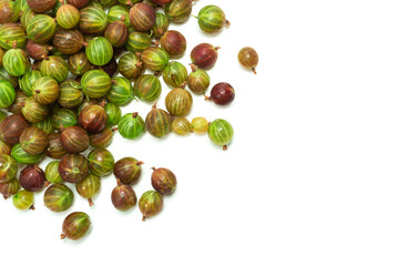 Gooseberry isolated on white background.