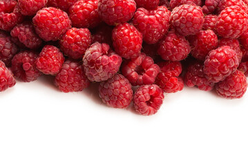 Tasty red raspberry background.