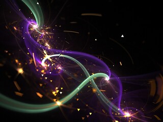 Obraz premium abstract modern background with fractal shapes