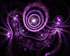 abstract fantasy background with heart shapes