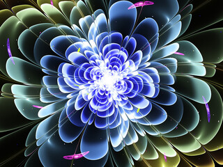 abstract fractal flower . Beautiful background for your design