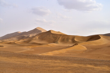 Fototapeta na wymiar Sand Dunes in Gobi Desert Dun Huang