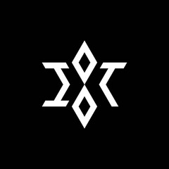 IT monogram logo with star shape and luxury style