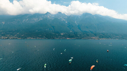 Kitesurfer on Lago di Garda
