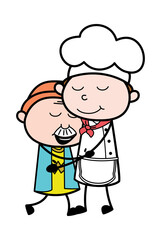 Cartoon Grandpa Giving a Hug