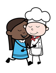 Cartoon Black Girl Giving a Hug