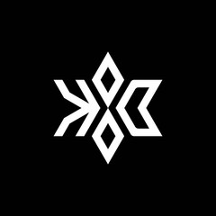 KD monogram logo with star shape and luxury style