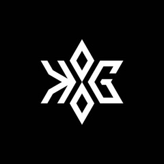 KG monogram logo with star shape and luxury style