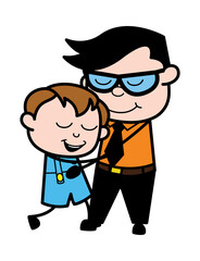 Cartoon Businessman Giving a Hug