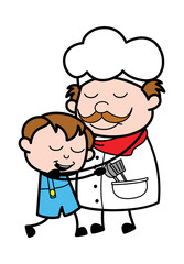 Cartoon Businessman Giving a Hug