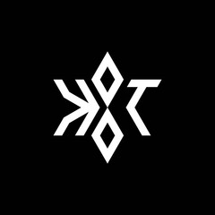 KT monogram logo with star shape and luxury style