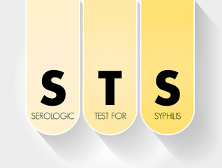 STS - Serologic Test for Syphilis acronym, medical concept background