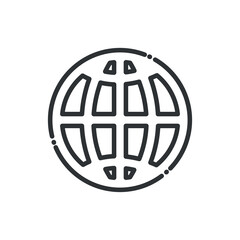 Global sphere line style icon vector design