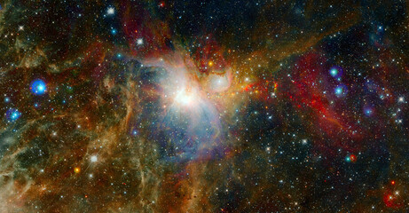 Dark outer space. Elements of this image furnished by NASA