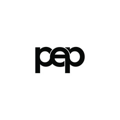 pep letter original monogram logo design