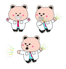 set of doctor acupuncture bear
