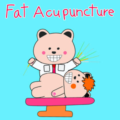 Doctor and Acupuncture Fat bear