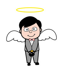 Cartoon Groom in Angel Costume