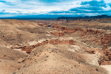 Charyn canyon in the Almaty region of Kazakhstan. Great views of the Grand Canyon.