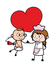 Cartoon Angel in Love