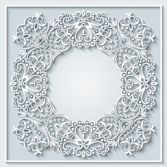 Abstract vector ornamental nature vintage frame.