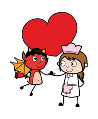 Cartoon Devil in Love