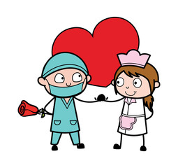 Cartoon Surgeon in Love