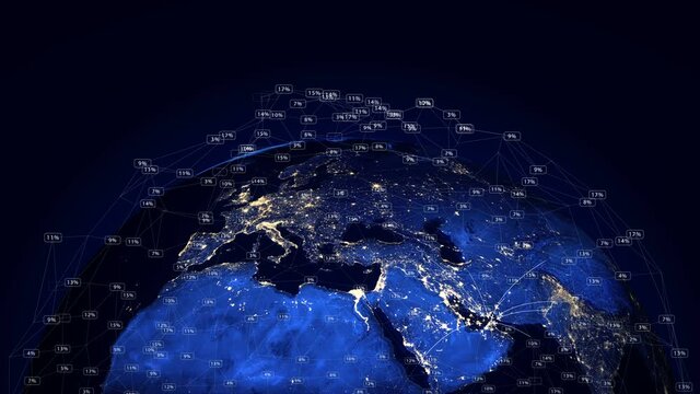 Global connection.Flying to Dbai.Flying from different destinations.HUD technological background.Connecting people.Global travelling.