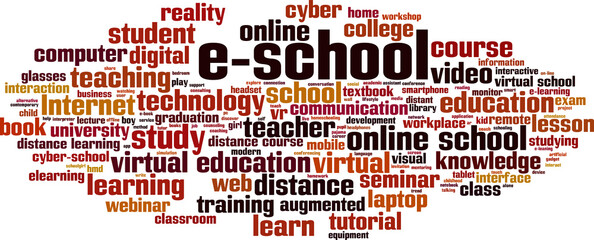 E-school word cloud