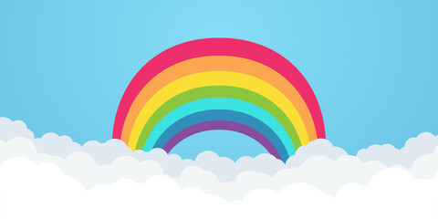 Rainbow icon. Arch spectrum. Logo illustration