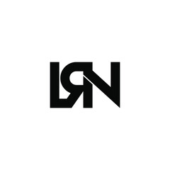 Obraz premium lrn letter original monogram logo design