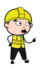 Cartoon Engineer Saying Something