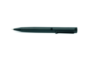 Matte black pen isolated on white background with clipping path. 