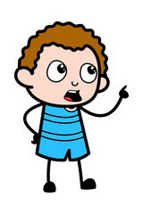 Cartoon Kid Saying Something