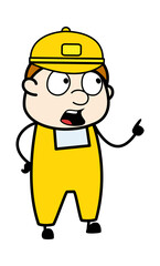 Cartoon Courier Man Saying Something