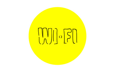 アナログ手書き風のゆるいタッチのアイコン：Wi-Fi