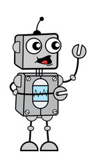 Cartoon Robot Communicating