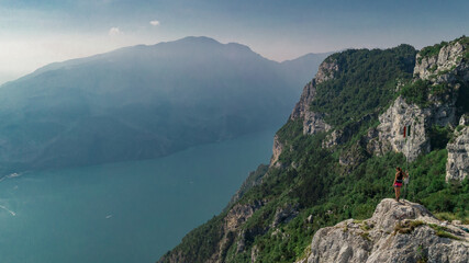 view from the top of mountain, Lake Garda