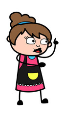 Cartoon Beautician Communicating