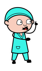 Cartoon Surgeon Communicating