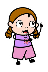 Cartoon Girl Communicating