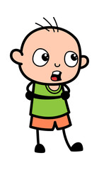 Arms Folded Bald Boy Cartoon Talking