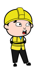 Arms Folded Engineer Cartoon Talking
